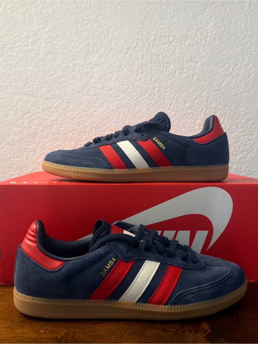 Adidas Samba OG 'FIFA World Cup 2026 Night Indigo Scarlet' IH6828 Size 7.5